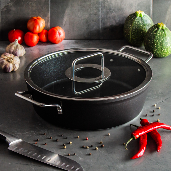 FISSLER Adamant 28 cm - garnek aluminiowy z pokrywką