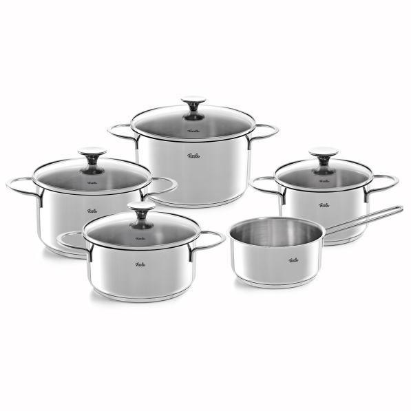 FISSLER Copenhagen - zestaw 5 garnków ze stali nierdzewnej z pokrywkami