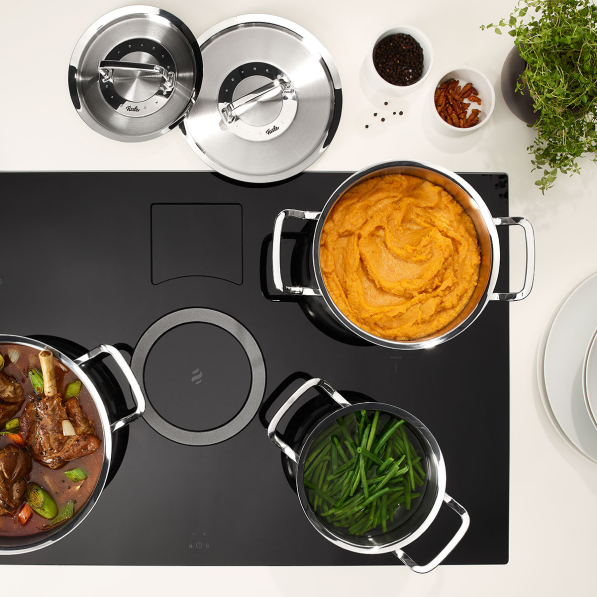 FISSLER Original Profi Collection - zestaw 3 garnków ze stali nierdzewnej z pokrywkami