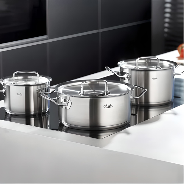 FISSLER Original Profi Collection - zestaw 5 garnków ze stali nierdzewnej z pokrywkami i patelnią