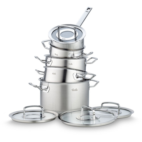 FISSLER Original Profi Collection - zestaw 5 garnków ze stali nierdzewnej ze szklanymi pokrywkami
