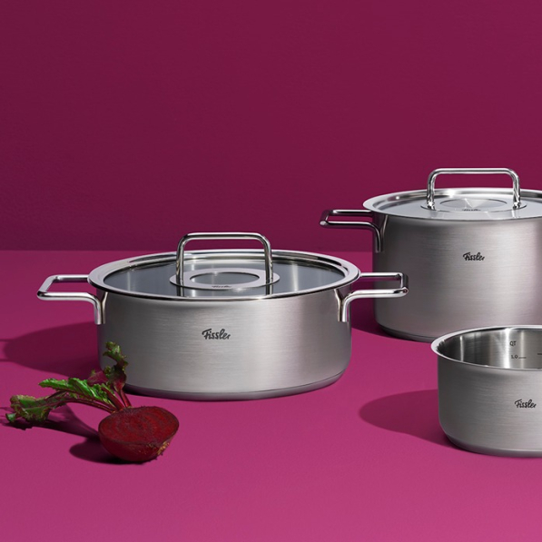 FISSLER Pure Collection 2,4 l - garnek ze stali nierdzewnej z pokrywką
