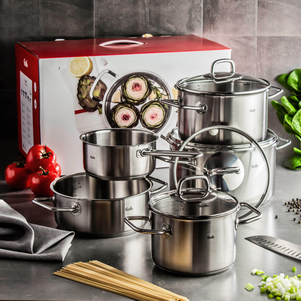 FISSLER Viseo - zestaw 5 garnków ze stali nierdzewnej