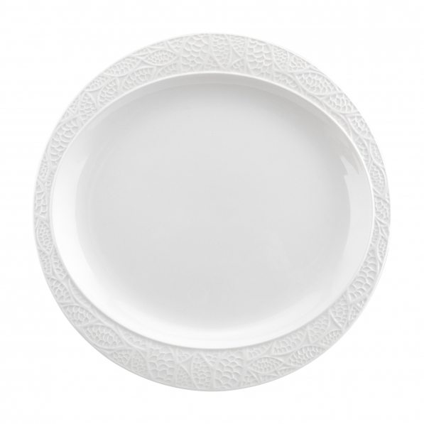 FLORINA Jess 25 cm biały - talerz obiadowy płytki porcelanowy