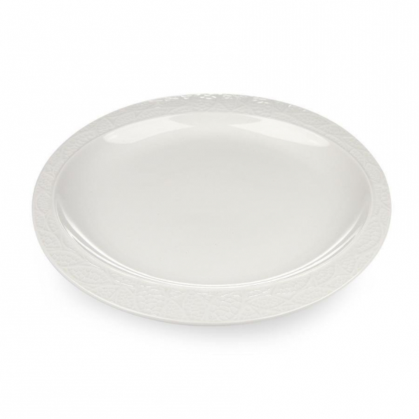 FLORINA Jess 25 cm biały - talerz obiadowy płytki porcelanowy