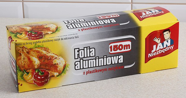 Folia aluminiowa z nożykiem JAN NIEZBĘDNY 150 m