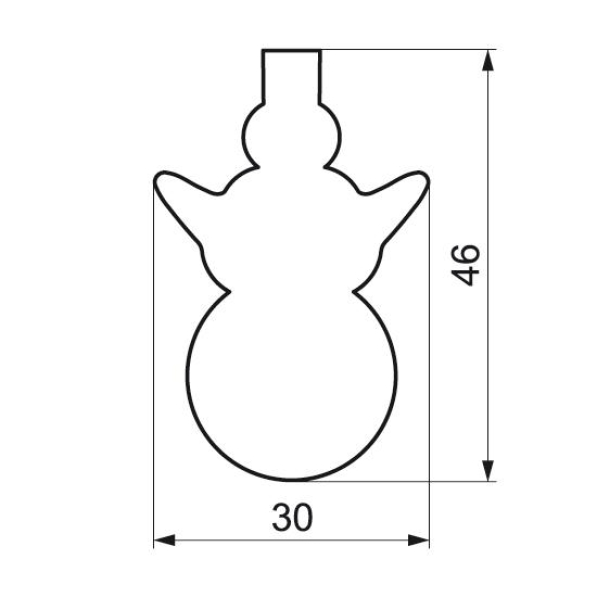 Foremka / Wykrawacz do ciastek metalowy 4,6 cm