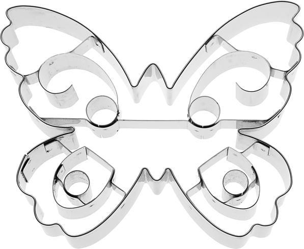 Foremka / Wykrawacz do ciastek metalowy BIRKMANN MOTYL 8 cm