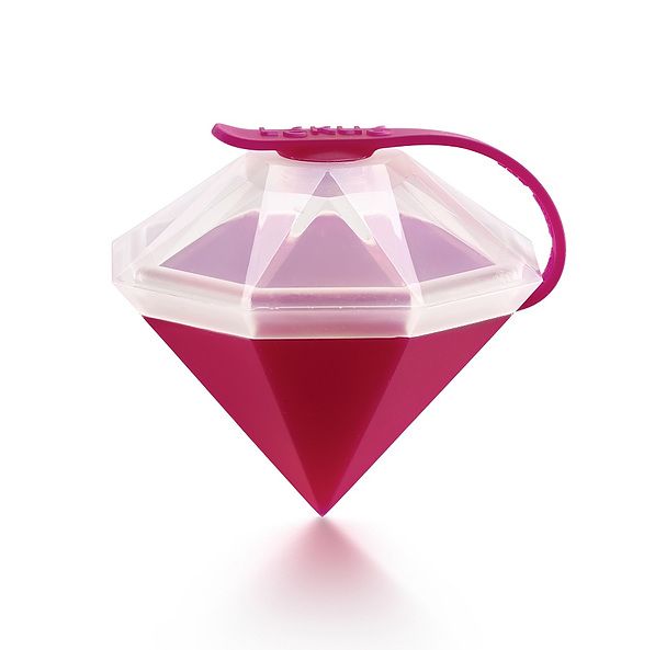 LEKUE XL Diamond różowa - foremka do lodu silikonowa