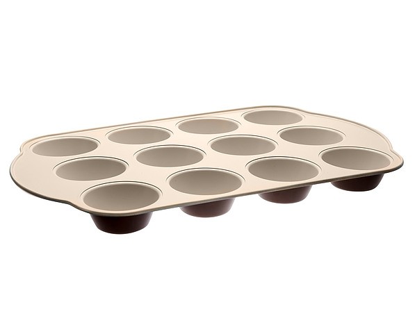 Forma do pieczenia 12 muffinek i babeczek aluminiowa z powłoką ceramiczną FLORINA SYNTHIA
