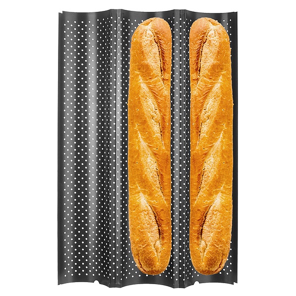 Forma do pieczenia 3 bagietek stalowa BAGUETTE 38 x 24,5 cm