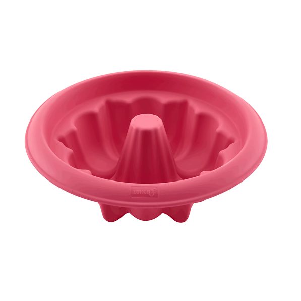 LURCH Flexiform 18 cm różowa - forma do babki z tuleją silikonowa