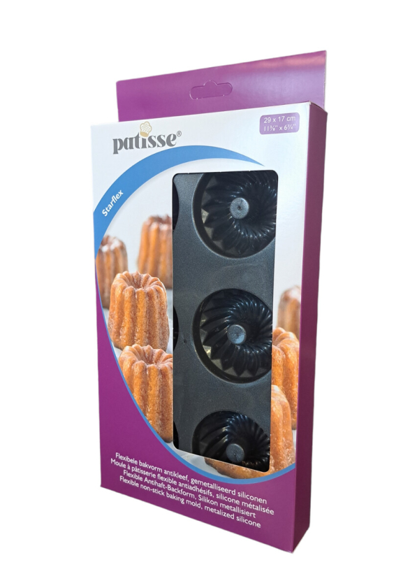 Forma do pieczenia 6 mini babeczek silikonowa PATISSE STARFLEX 29 x 17 cm