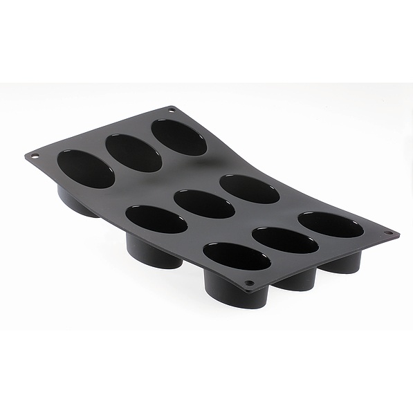 DE BUYER Shaper czarna - forma do pieczenia 9 muffinek i babeczek silikonowa
