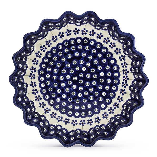 BOLESŁAWIEC GU-1331 DEK. 166A 27 cm - forma do pieczenia tarty ceramiczna