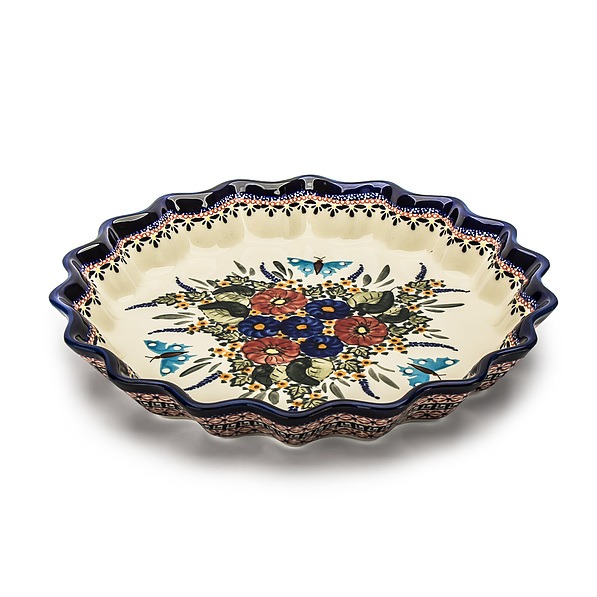 BOLESŁAWIEC GU-1332 DEK. 149 ART. 32 cm - forma do pieczenia tarty ceramiczna