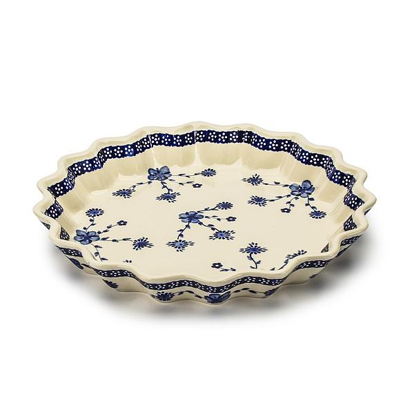 BOLESŁAWIEC GU-1332 DEK. 273 32 cm - forma do pieczenia tarty ceramiczna