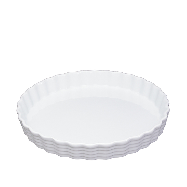 KUCHENPROFI Burgund 27 cm biała - forma do pieczenia tarty ceramiczna