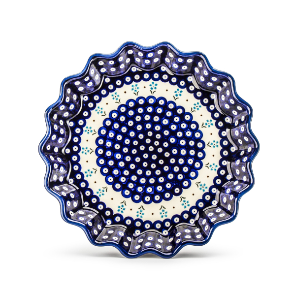 Forma do pieczenia tarty Ceramika Bolesławiec 32 cm - dek. 168A (drugi gatunek)