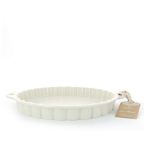 REVOL Naturales 35 cm biała – forma do pieczenia tarty porcelanowa