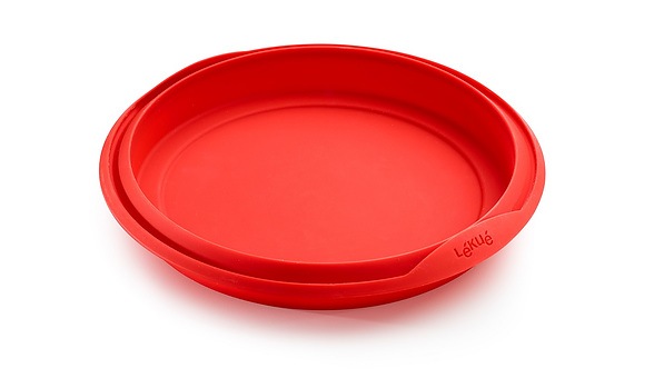 LEKUE Tarta Tatin czerwona - forma do pieczenia tarty silikonowa z talerzem