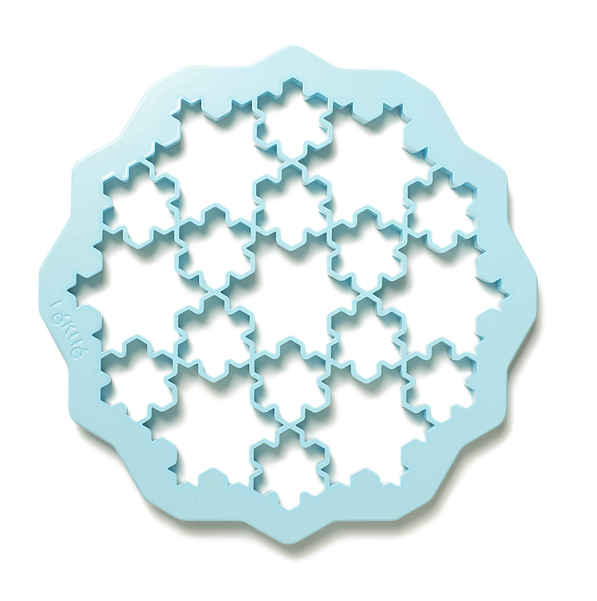 LEKUE Puzzle Snow niebieska - forma do wykrawania ciastek plastikowa