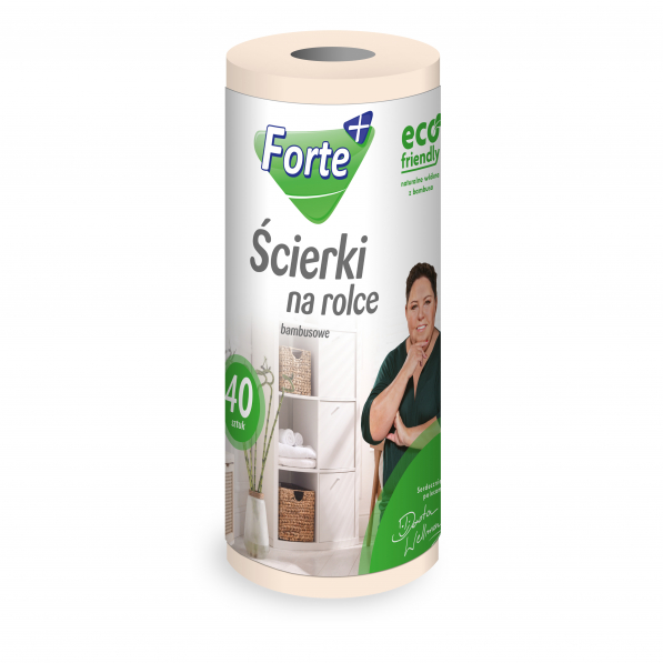 FORTE+ 40 szt. ścierki kuchenne uniwersalne na rolce