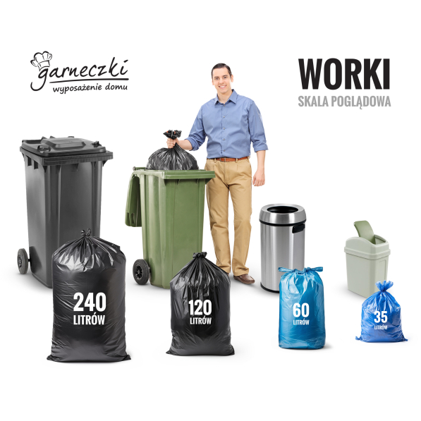 FORTE+ Bio - worki na śmieci do segregacji zawiązywane 35 l 16 szt.