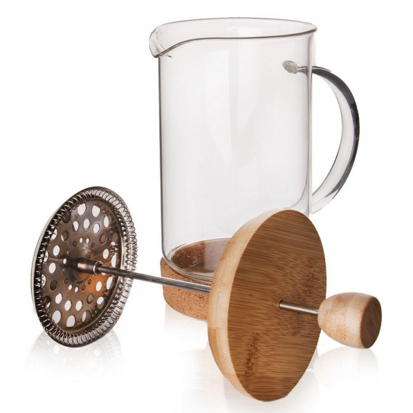 French press / Zaparzacz do kawy tłokowy szklany BAMBOO INFUSER 1 l