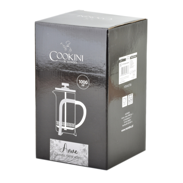 French press / Zaparzacz do kawy tłokowy szklany COOKINI ANNE 1 l