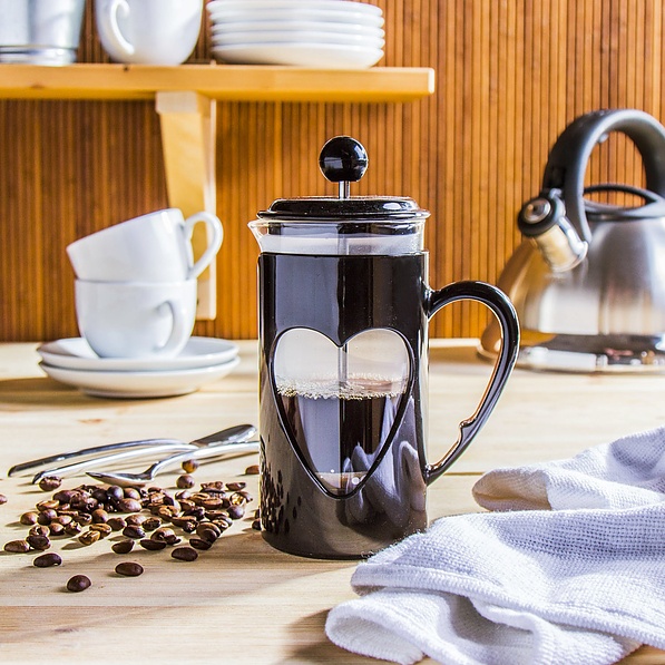 French press / Zaparzacz do kawy tłokowy szklany LOVELY CZARNY 0,35 l