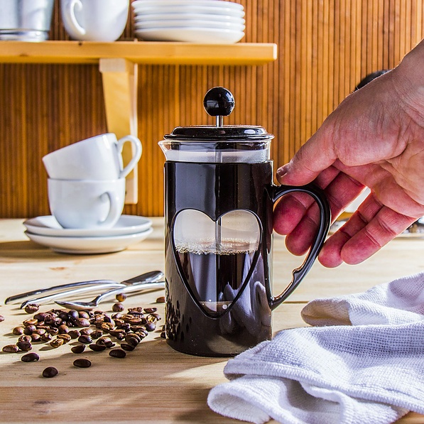 French press / Zaparzacz do kawy tłokowy szklany LOVELY CZARNY 0,35 l