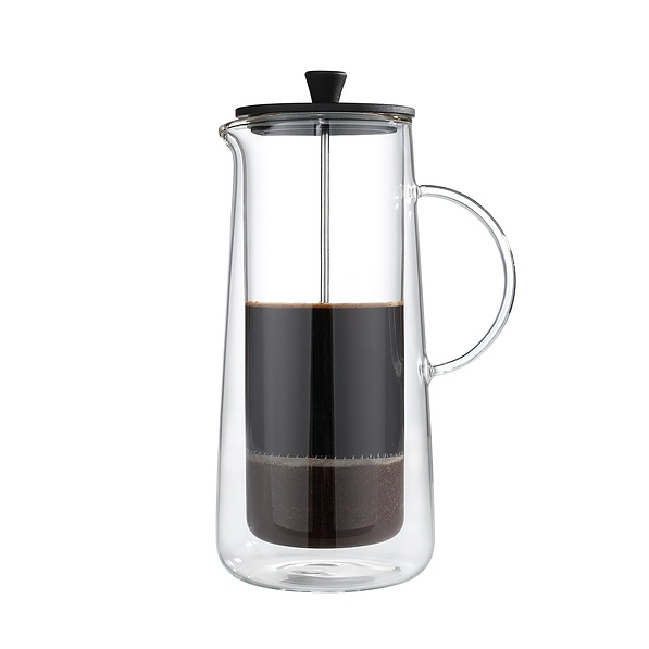 ZASSENHAUS Aroma Press 0,9 l - french press / zaparzacz do kawy tłokowy szklany z podwójnymi ściankami