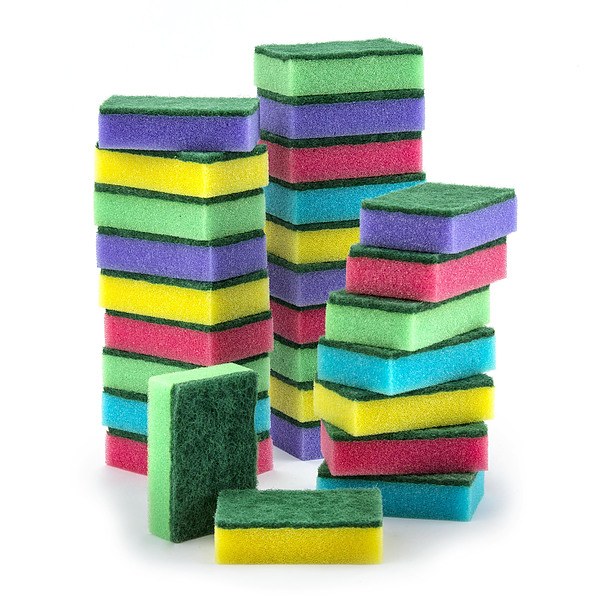 Gąbki / Zmywaki kuchenne do mycia naczyń YORK CLEAN KIT WIELOKOLOROWE 28 szt.