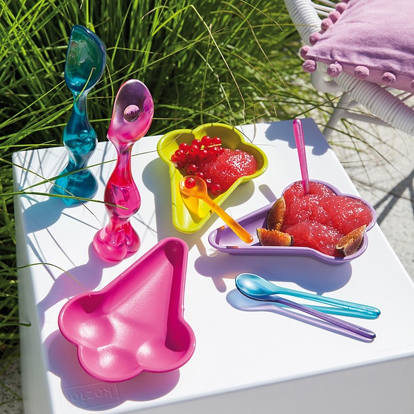 KOZIOL I Scream zielona - gałkownica / łyżka do lodów plastikowa