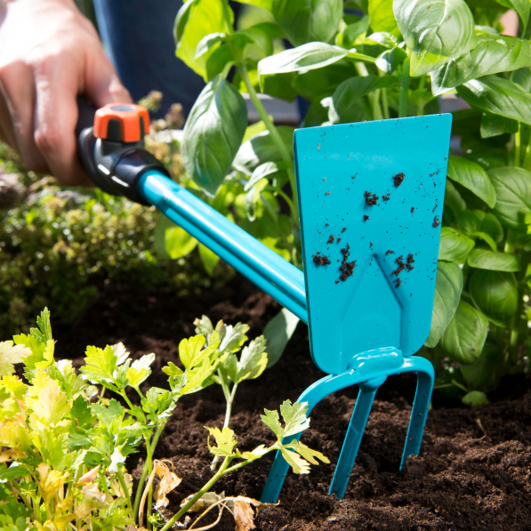 GARDENA Combisystem Hoe With Fork turkusowa - motyka z widełkami stalowa