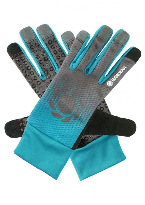 GARDENA Garden Gloves M/8 niebieskie - rękawiczki ogrodowe poliestrowe