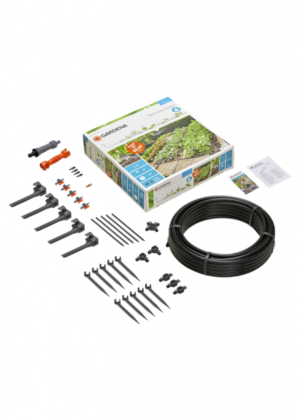 GARDENA Micro Drip System Flower Bed 39 el. szary - zestaw do nawadniania roślin