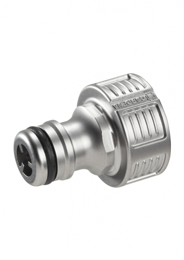 GARDENA Original System Tap Connection 21 mm G 1/2" srebrne - przyłącze kranowe metalowe