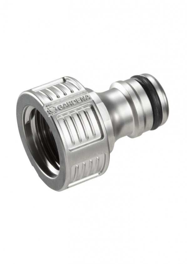 GARDENA Original System Tap Connection 21 mm G 1/2" srebrne - przyłącze kranowe metalowe