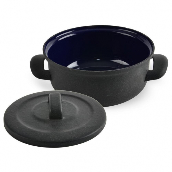 Garnek stalowy z pokrywką BELIS CAST-IRON POT BLACK 4 l