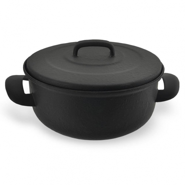 Garnek stalowy z pokrywką BELIS CAST-IRON POT BLACK 4 l