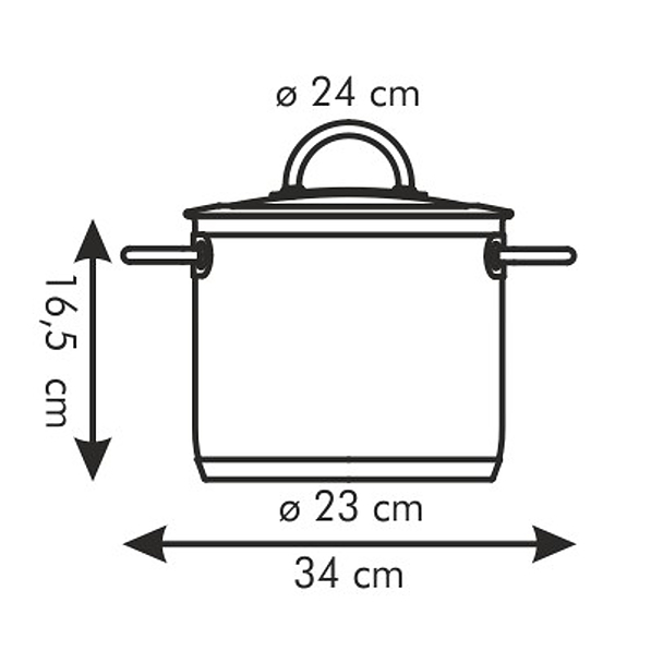 TESCOMA Vision wysoki 7 l - garnek ze stali nierdzewnej z pokrywką