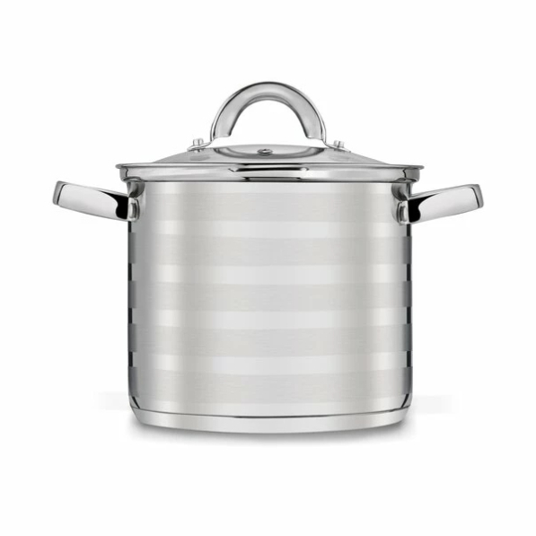 Garnek ze stali nierdzewnej z pokrywką TADAR PASKI 6,5 l 