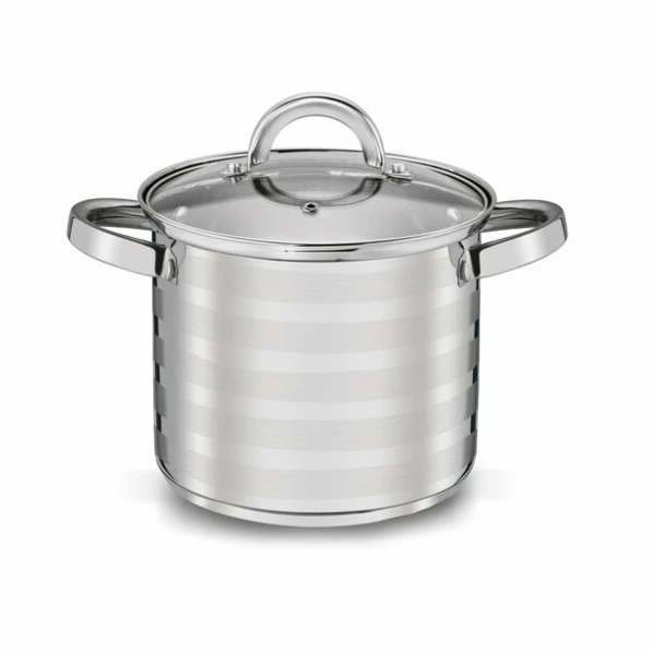 Garnek ze stali nierdzewnej z pokrywką TADAR PASKI 6,5 l 