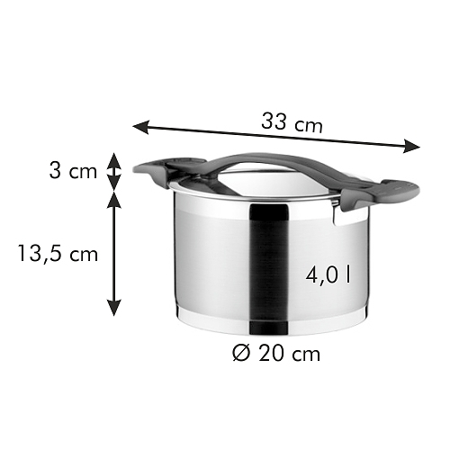 TESCOMA Ultima wysoki 4 l - garnek ze stali nierdzewnej z pokrywką