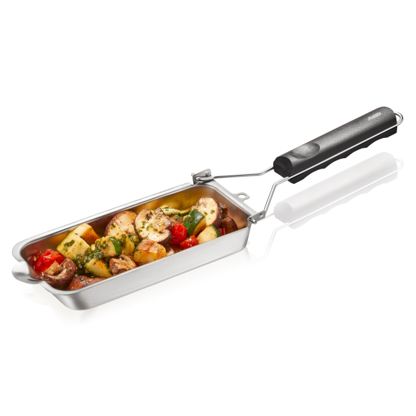GEFU BBQ 38 x 8,5 cm - koszyk / patelnia do grillowania ze stali nierdzewnej