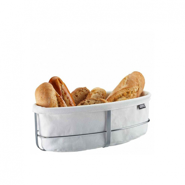 GEFU Brunch biały - koszyk na chleb i pieczywo bawełniany 