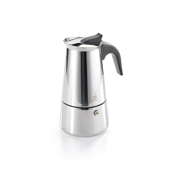 GEFU Emilio na 4 filiżanki espresso (4 tz) - kawiarka aluminiowa ciśnieniowa