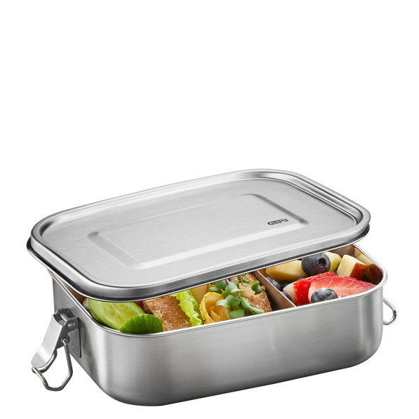GEFU Endure - lunch box / śniadaniówka ze sztućcami stalowy